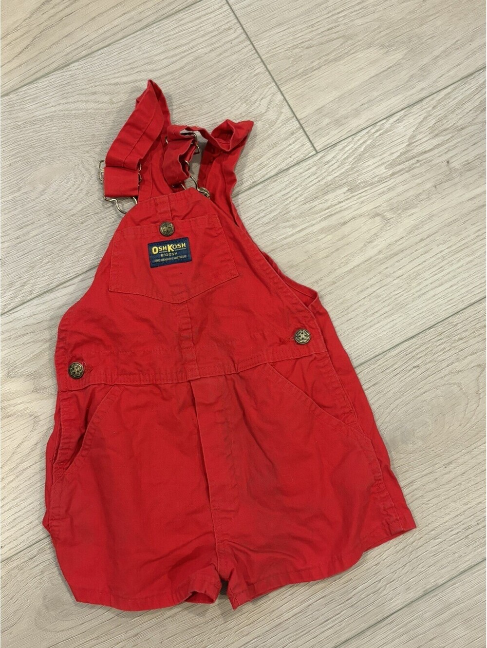 VINTAGE Oshkosh Bgosh Overalls Size 6 MADE IN USA Red